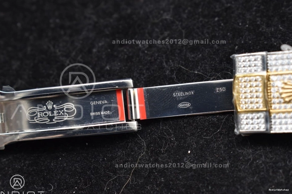 Gold Dial DateJust Tone 2 1196 Best Roman 41mm TWD Flexible Diamond Yellow Version 0727